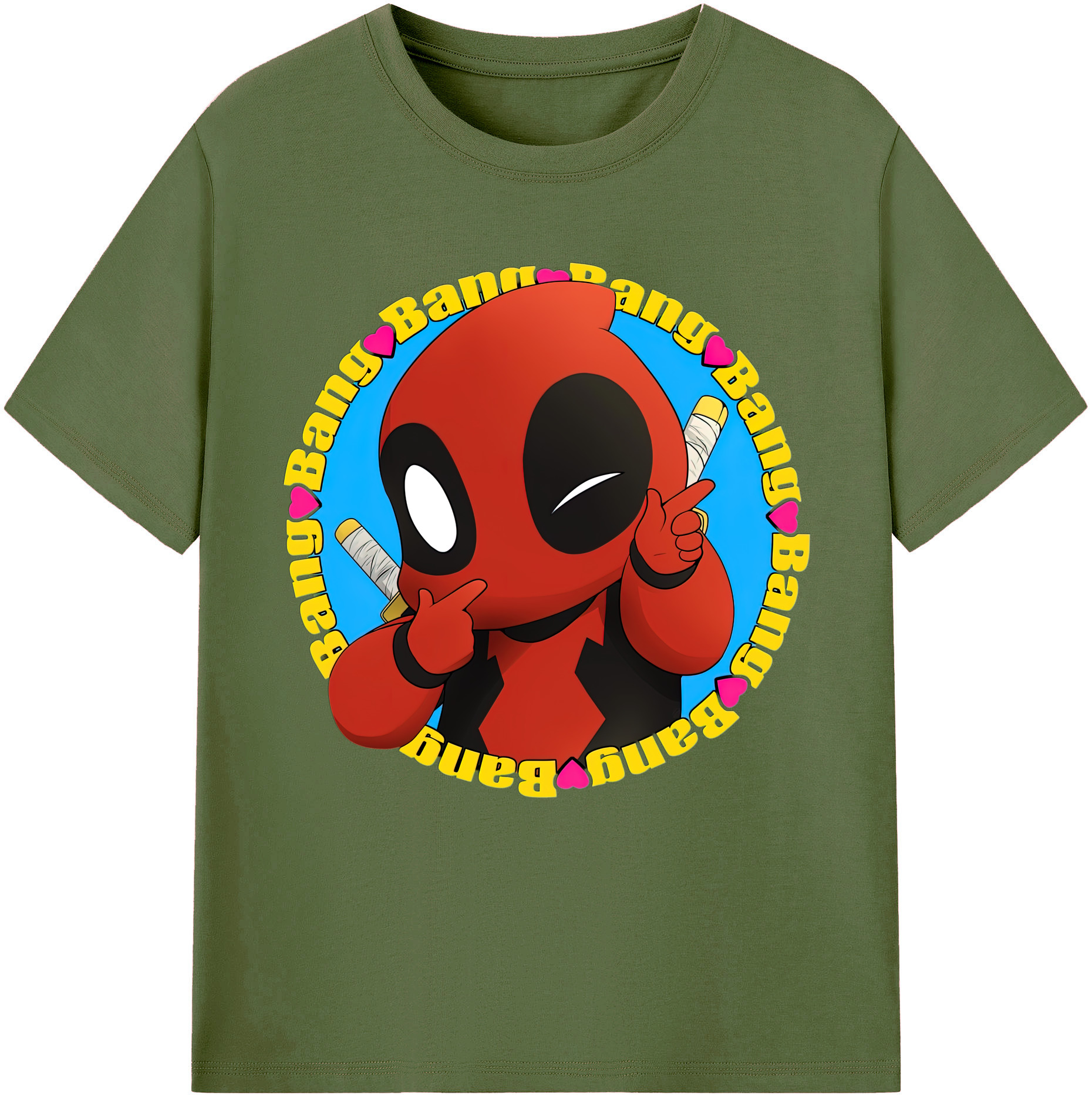 （画像用） Deadpool デッドプール 綿100％半袖Tシャツ（フロントプリント）